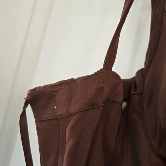 House of CB Faye Chocolate Satin Corset Dress XS Altered b62E - Picture 11 of 15